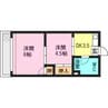 見岳ビル 2DKの間取り