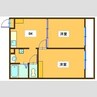 旭ヶ丘East 2DKの間取り