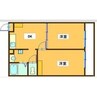 旭ヶ丘East 2DKの間取り