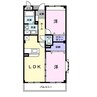 ヴィアラッテア 2LDKの間取り