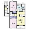 むくのき荘 2LDKの間取り