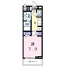 エザンス川北 1Kの間取り