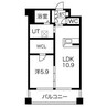 翠城IV 1LDKの間取り