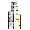 リガーレ　シダミ 1LDKの間取り