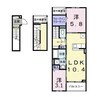リガーレ　シダミ 2LDKの間取り