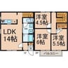 東印場町貸家 3LDKの間取り