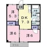 コーポラス赤池Ｂ 3DKの間取り