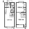 アビタシオン竹ノ山A・B 2LDKの間取り