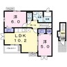 ララ・キャマクタⅠ 2LDKの間取り