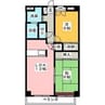 ベルシオン 2LDKの間取り