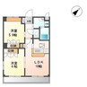 グランディスⅡ 2LDKの間取り