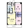 ジュネス・ベル・ウッド 2LDKの間取り