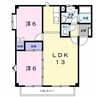 ライトヒルズ岩崎 2LDKの間取り