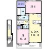 フォレスト　ソレイユⅤ 2LDKの間取り