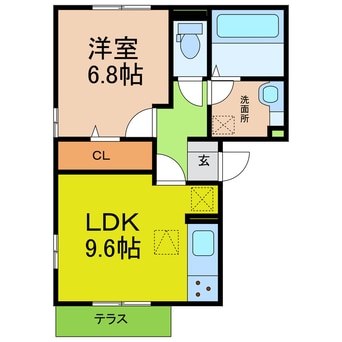 間取図 D-room竹の山