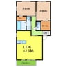 パルケ香久山 2LDKの間取り