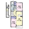 エルエール２２ 2LDKの間取り