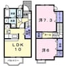 グランエール 2LDKの間取り