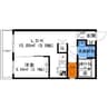 N-Hills 扇町(エヌヒルズ扇町) 1LDKの間取り