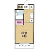 ベルセ山口町 1Kの間取り