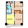 レスポアールEAST21th 2DKの間取り