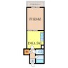 ピュアモリロン守山 1DKの間取り