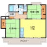 コーポ瀬尾 2LDKの間取り
