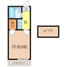 カーサ城南 1Kの間取り