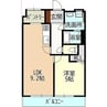榊原ビル 1LDKの間取り