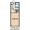 リベール井上 1Kの間取り
