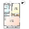 ルミナスハイム神川 1LDKの間取り