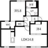 ウィークスⅠ 2LDKの間取り