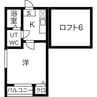 コンパートハウス上飯田 1Kの間取り