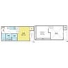 ジュネス西新 1Kの間取り