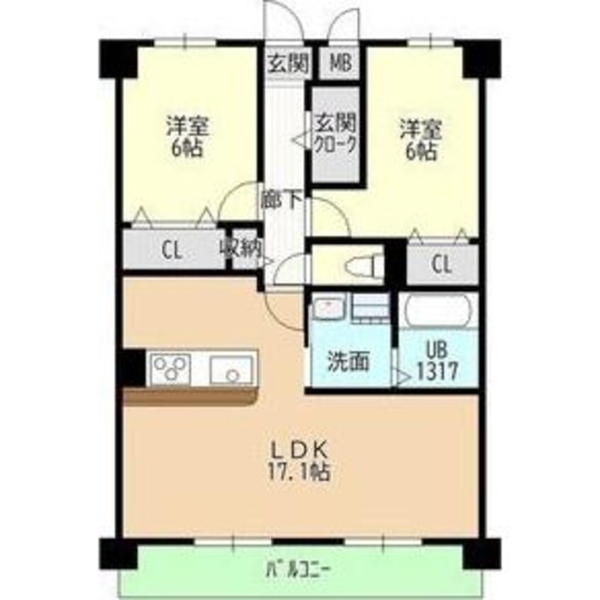 間取図 仮称宮ノ腰704マンション