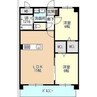La・Fonte野萩(ラ・フォンテ野萩) 2LDKの間取り