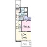 ラフィーネ晴丘 1LDKの間取り