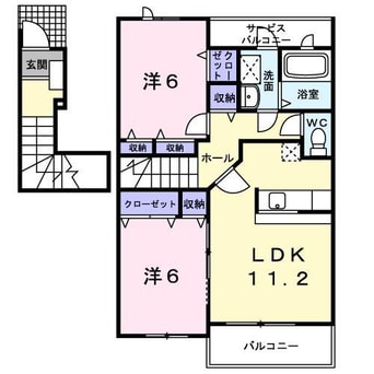 間取図 サンリット神川Ｂ