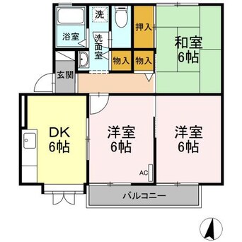 間取図 グランドゥール　B棟