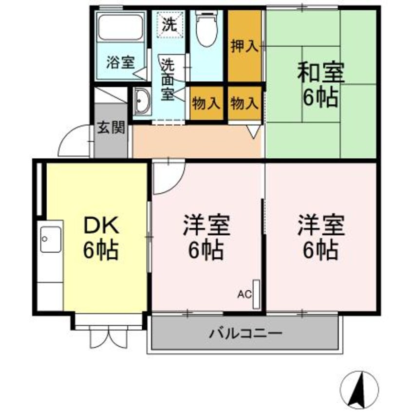 間取図 グランドゥール　B棟