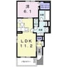 カーサ・プラウド 1LDKの間取り
