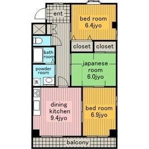 間取り図 クレストハイム引山