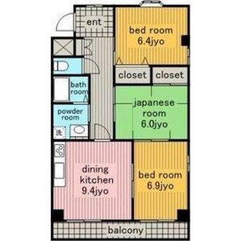 間取図 クレストハイム引山
