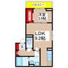 エミュ 1LDKの間取り