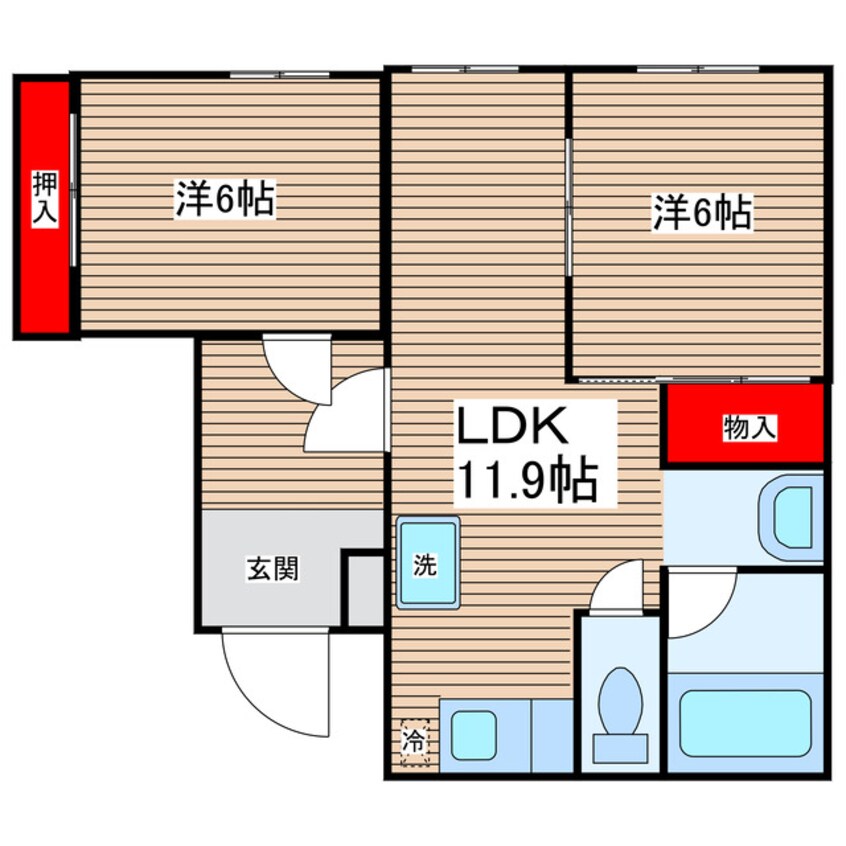 間取図 D－フラット東別院