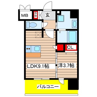 間取図 スプランディッド大須門前町