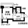 クレア高峯 1Kの間取り