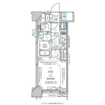 間取図 ディアレイシャス名古屋太閤通Ⅱ