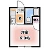 川秀ビル 1Kの間取り