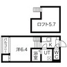 Loft9金山 1Kの間取り